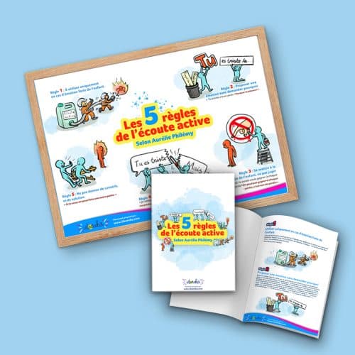Développer l’écoute active avec les enfants : affiche et livret gratuits pour gérer les émotions
