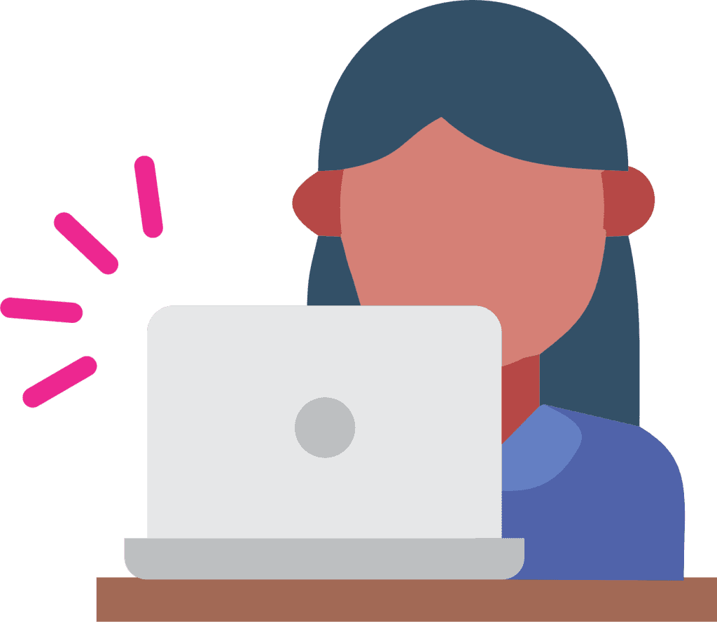 participant à une formation derrière ordinateur