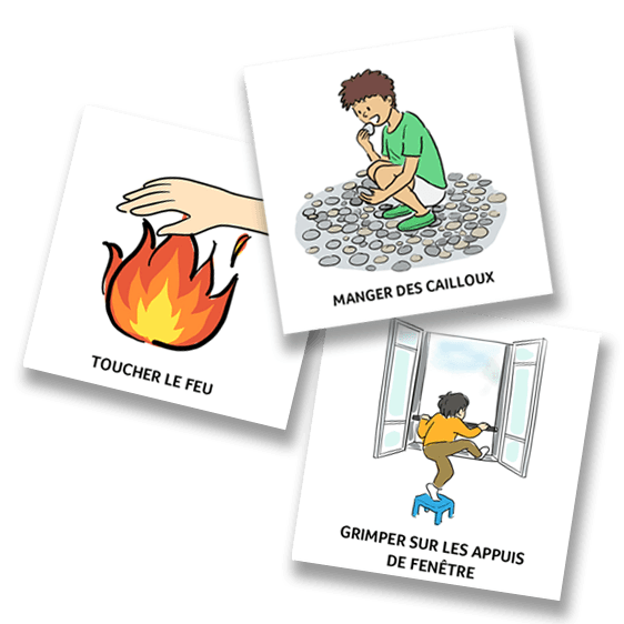 3 cartes "danger"
