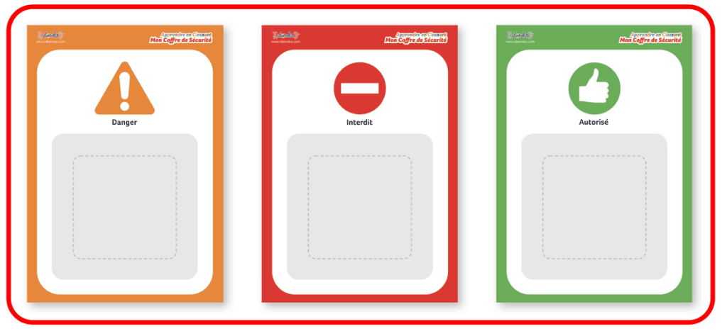 3 plateaux : interdit, autorisé et danger
