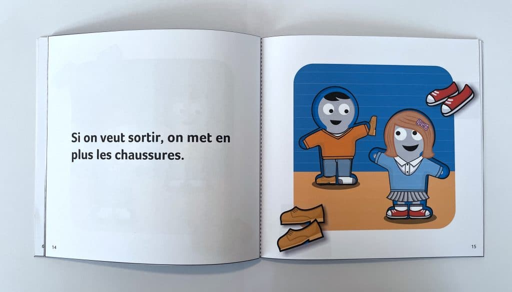 une page de livre "comment s'habiller dans l'ordre"
