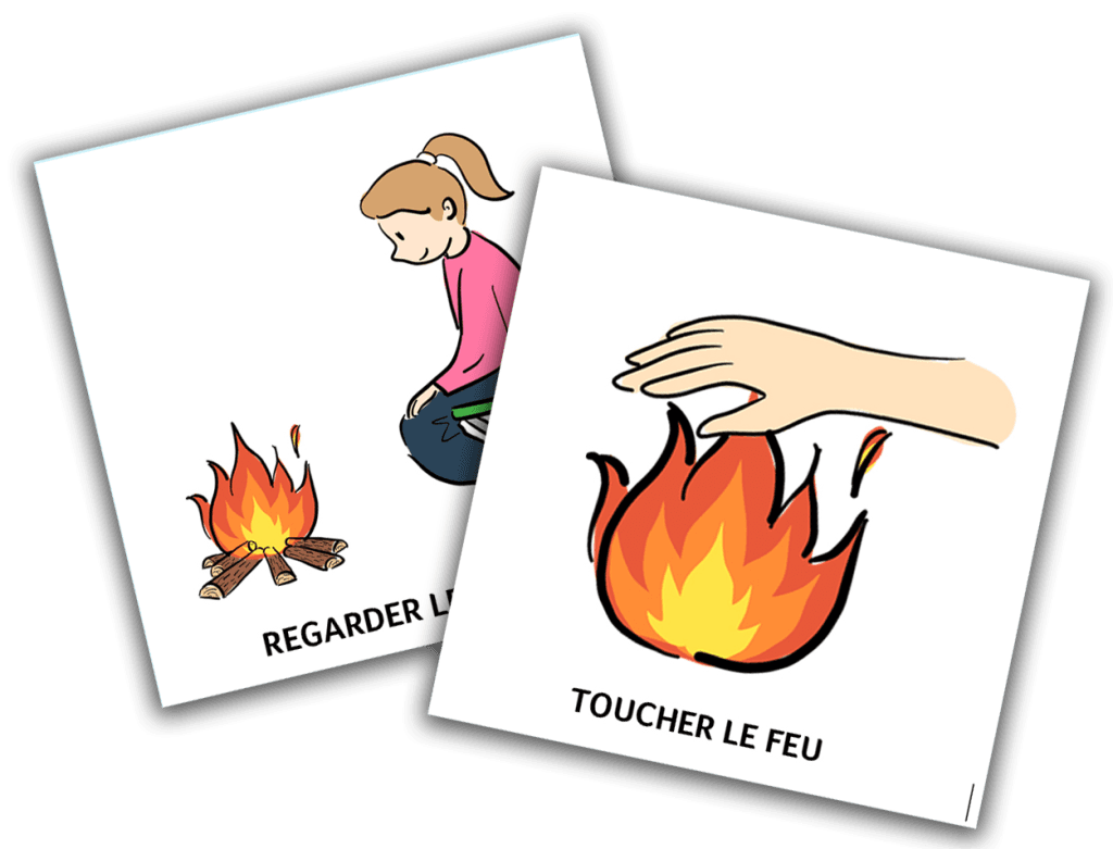deux cartes avec la thème "le feu"
