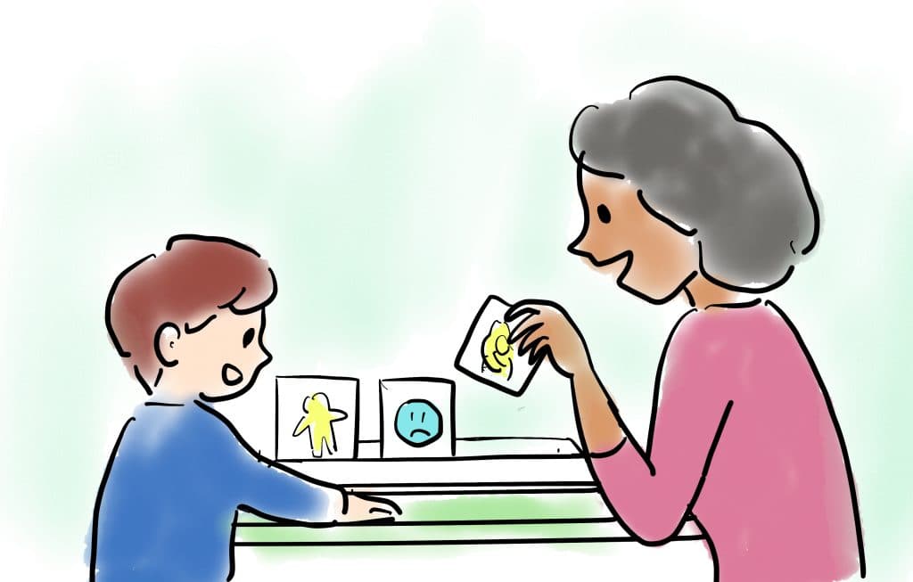 Main en train de disposer les cartes dans différents ordres